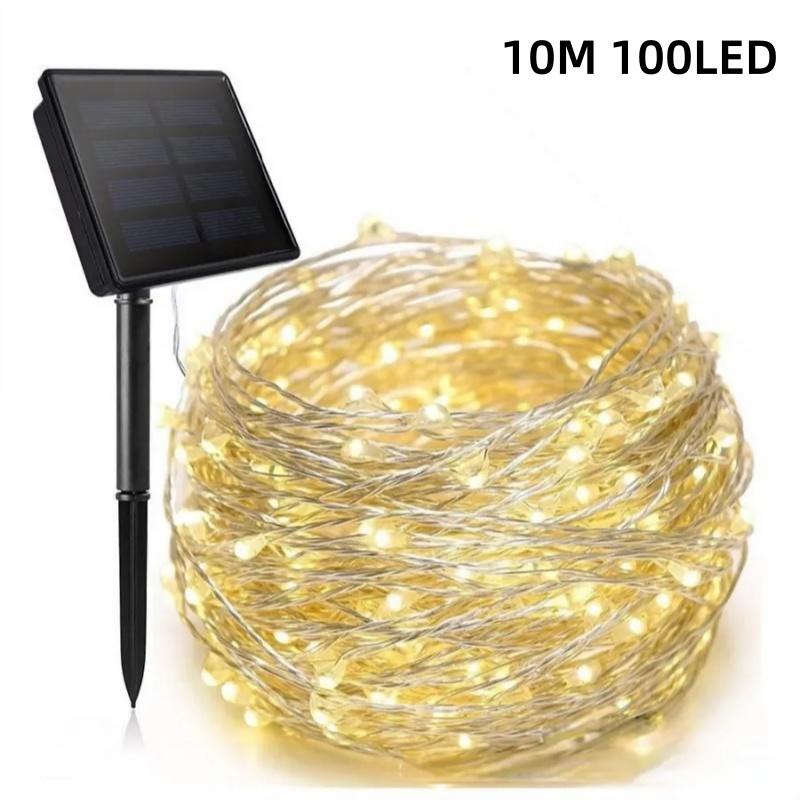LED Solar Lights String Fairy Lights Outdoor Waterproof Lamp Christmas Garland for Holiday Party Wedding Decor Lights