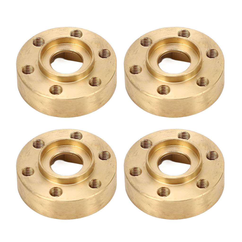 4PCS RC Wheel Hex Hub Adapter 1.9 2.2in Rustproof Widen Brass Wheel Weights for RC Crawler 9mm