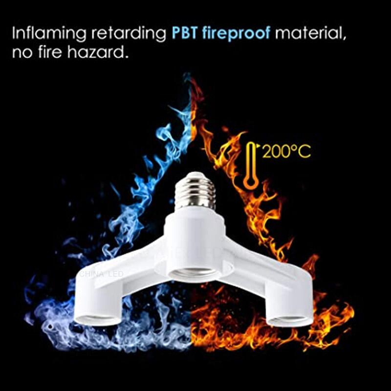Tizuqe E27 To E27 LED Bulb Lamp Holder 2/3/4/5/6/7 In 1 E27 Base Socket Splitter LED Lamp Socket Light Bulb Adapter Holder - Foto 3