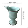 Flower Pot Vase Figurine with Drainage Hole Gift Statue Decorative Plant Container Planter