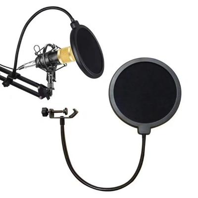 Pare-vent de microphone rond Isolation vocale Microphone à col de cygne flexible Filtre anti-pop Réduction du bruit Pare-vent de microphone