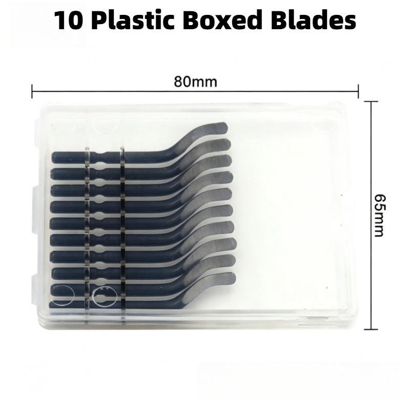 Deburring Tools Set 10pcs Steel Swivel Blades Metal Handle Deburr Tool for Metal Resin PVC Pipes Copper Plastic Remove Burr