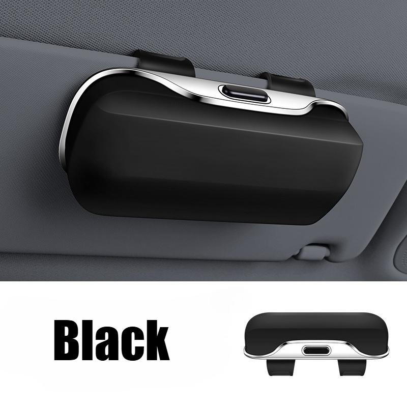 Car Visor Glasses Case Premium ABS Flocking Inner Auto Sunglasses Organizer Storage Case Anti-Scratch Eyeglasses Protection Box