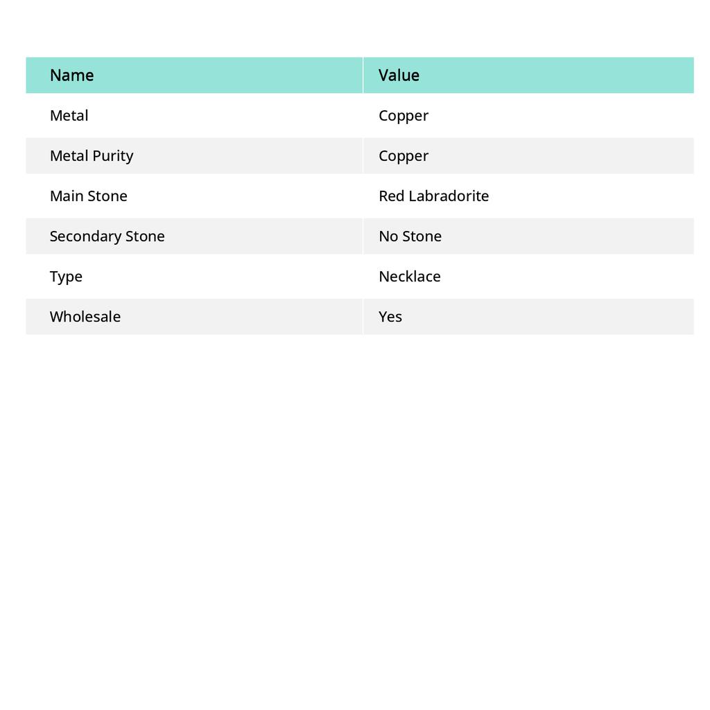 Natürlicher Roter Labradorit Edelstein Kupferdraht Wickel Schmuck Halskette 18" d5M10