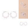 Stylish White Alloy U-shape Earrings Perfect For Special Occasions
