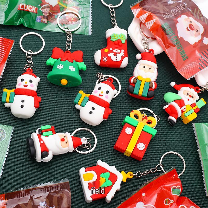 Weihnachts-Cartoon-Schlüsselanhänger-Blindbeutel – Kleines Geschenk für Kinder, Belohnung für Schüler oder Überraschungsspielzeug