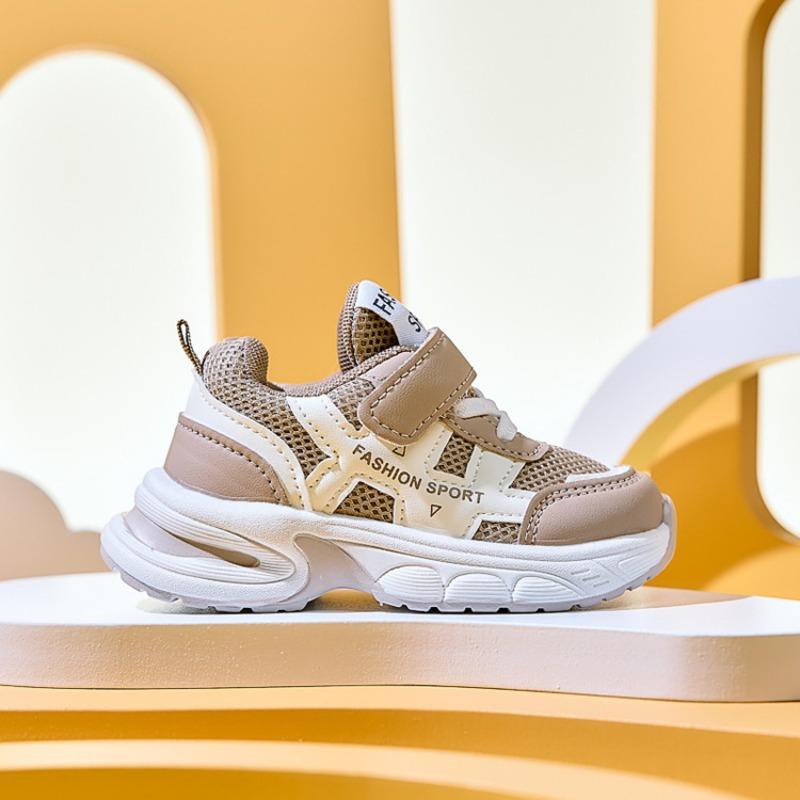 Children's Sneakers Autumn New Arrivals, Girls' Anti-slip Casual Shoes, Versatile Leather Upper Soft-Sole Running Shoes for Toddlers & Kids.