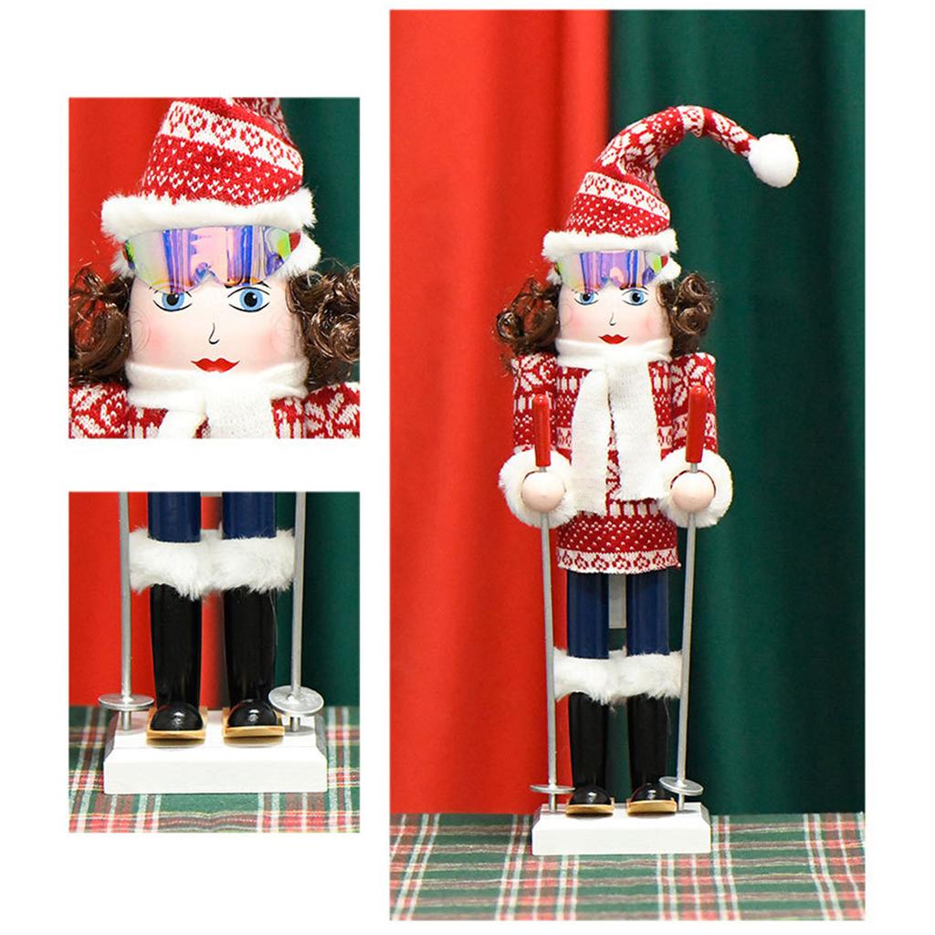 15inch Wood Christmas Nutcrackers Traditional Soldier Puppet Doll Christmas Decorations for Shelves and Tables Ornament