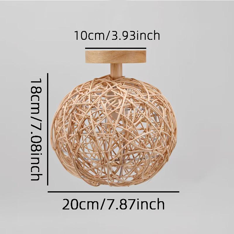 

Креативный плетеный потолочный светильник из бамбука ручной работы Простой абажур Освещение для украшения гостиной, столовой, кухни As Photos