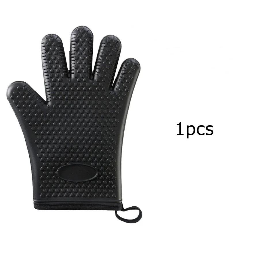 

Heat Resistant Silicone Oven Mitts Anti Scald Gloves For Baking Microwave BBQ Kitchen Non Slip Potholder Cooking Safety Utensils