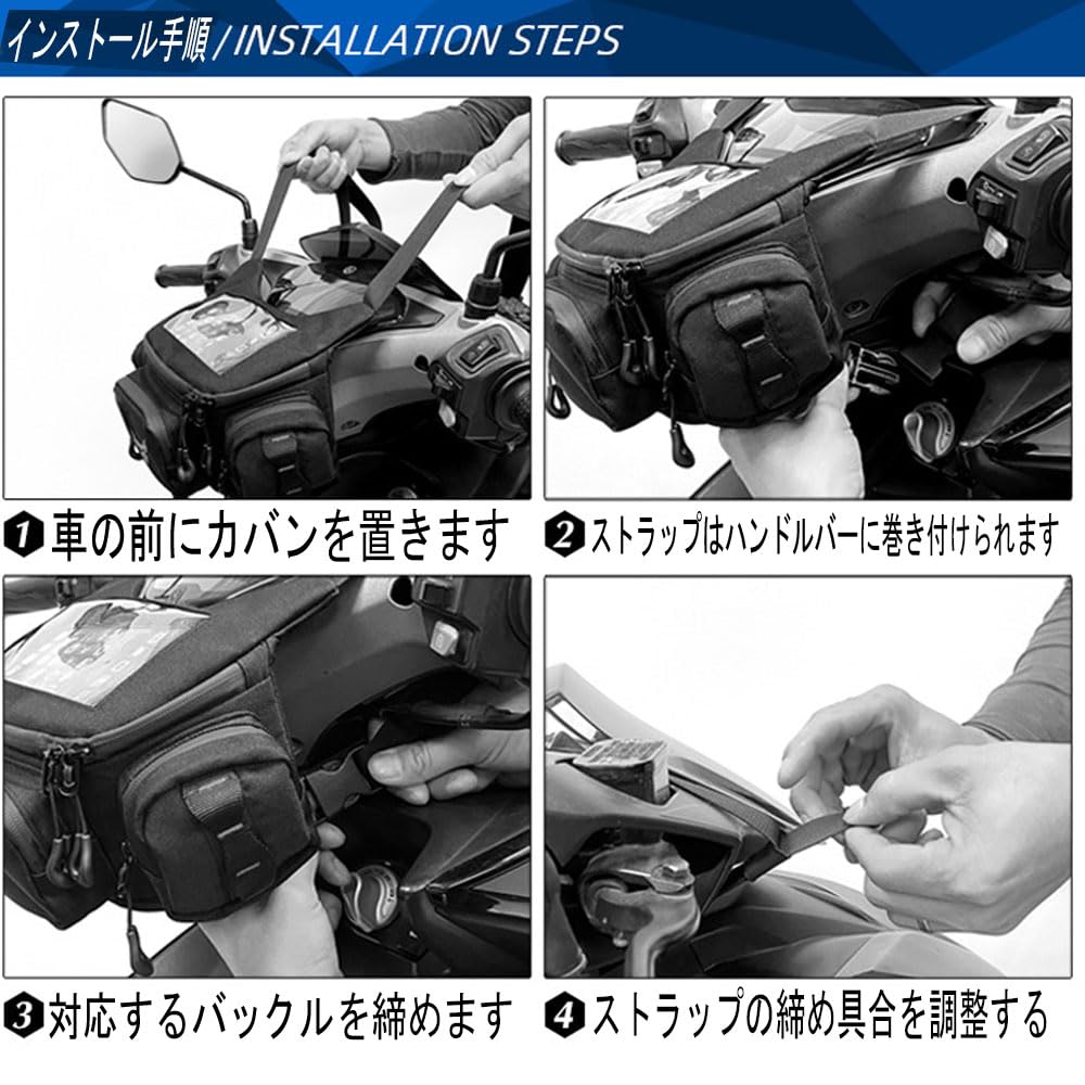 FOR CC110 Cross Cub 110 2023 2024 CC110 Motorcycle Front Bag Waterproof Phone Touchscreen Storage Bag Scooter Front Bag Street Motorcycle Waist Bag