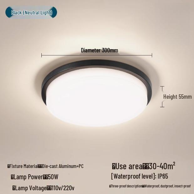 LED Waterproof Outdoor Light for Entrance, Balcony, Corridor, Terrace, and Gazebo
