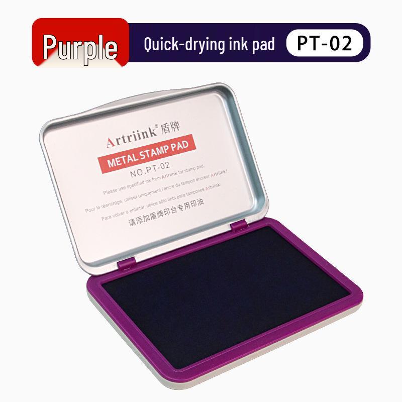 Tampon encreur rapide Shield Rouge pour empreintes digitales et manuelles, Fourniture de bureau portable.