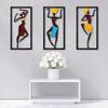 Wrought Iron African Dancer Wall Art, Boho Home Decor, Mid-Century Modern Metal Sculpture For Living Room