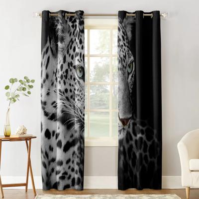 Tende da Finestra Animali Africa Leopardo Decorazione Casa Tende per Soggiorno Tende a Pannello per Cucina Tende per Camera da Letto