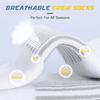 5 Pairs Men Sports Socks Breathable Athletic Crew Socks Color Block Stretchy Cushioned Socks for Workout Jogging Exercise Daily Wear