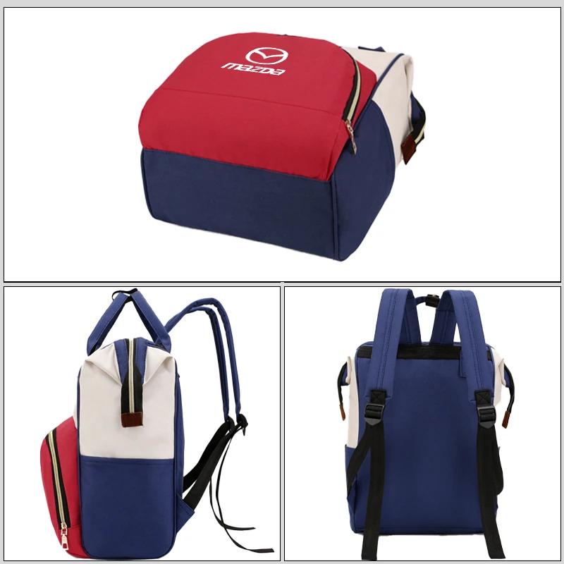 2025 Hot Schoolbag Men Women Business Travel Bag Casual Shoulder Backpack For Mazda 3 6 2 Axela CX5 CX3 CX30 CX9 Atenza Demio RX