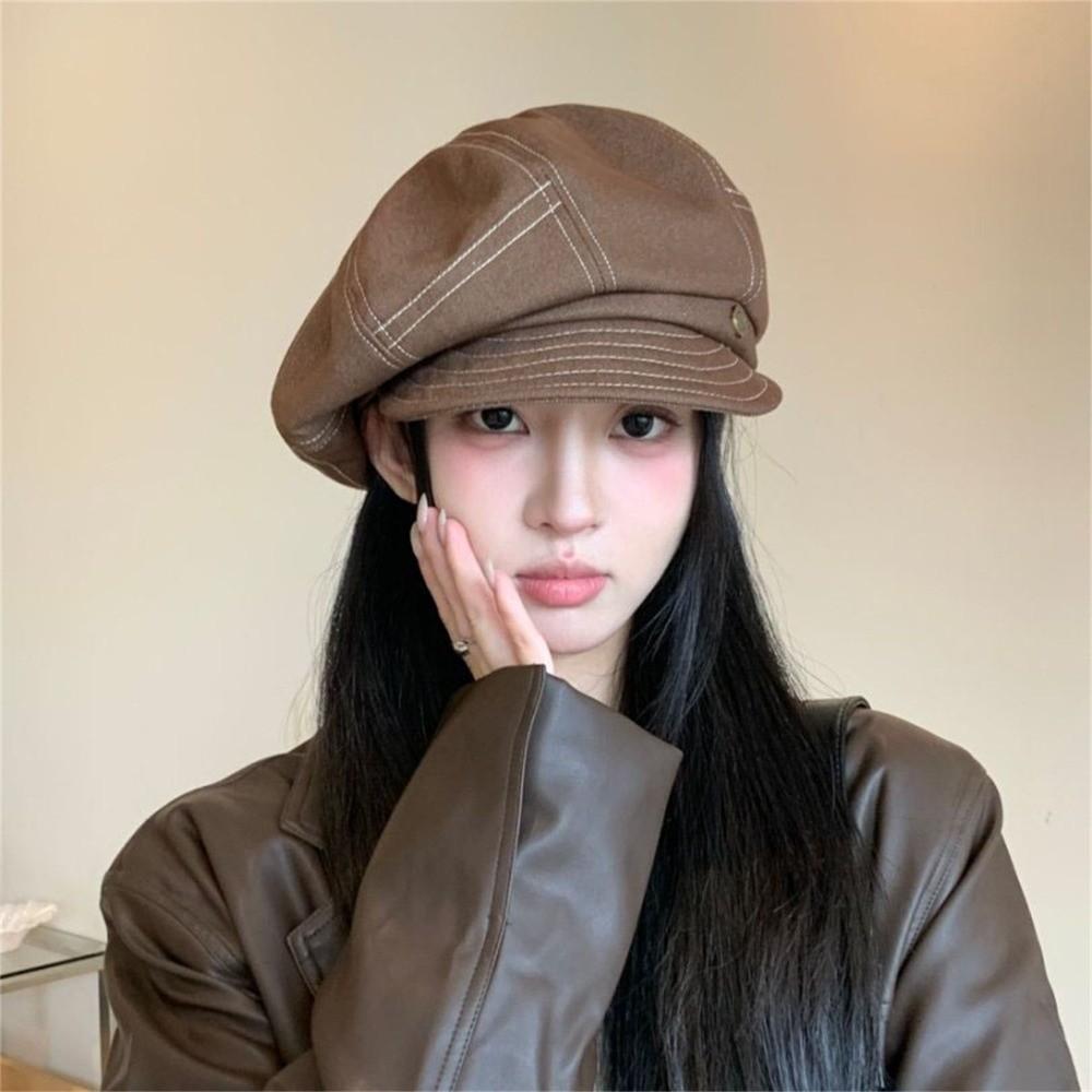 Korean Denim Beret Versatile Painter Hat Trendy Octagonal Hats  Streetwear
