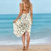 Leichter bedruckter Strand-Cover-Up für Damen Weicher Stoff Sarong Wickeltuch Vielseitiges Badeanzug-Schal für Pool und Urlaub