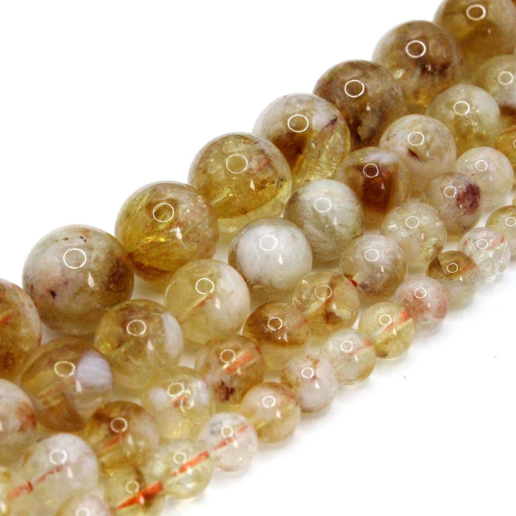 Citrine Crystal Beads for DIY Jewelry & Bracelets - Semi-Finished Materials