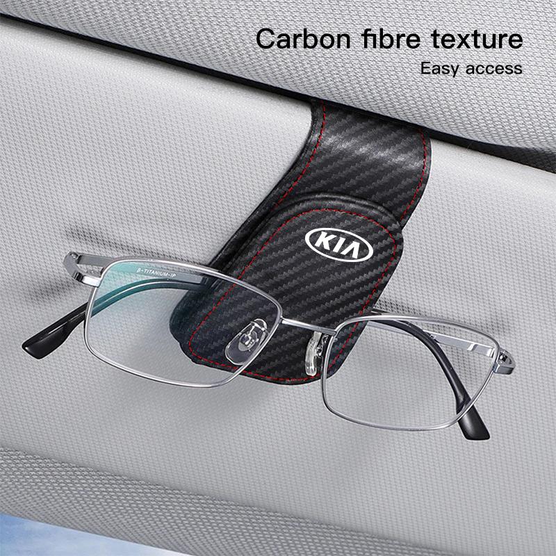 Car Leathers Glasses Clip Sun Visor Sunglasses Card Box For Kia Sportage Ceed Picanto Rio ProCeed Forte K7 K5 K8 K3 K9 Morning BK7