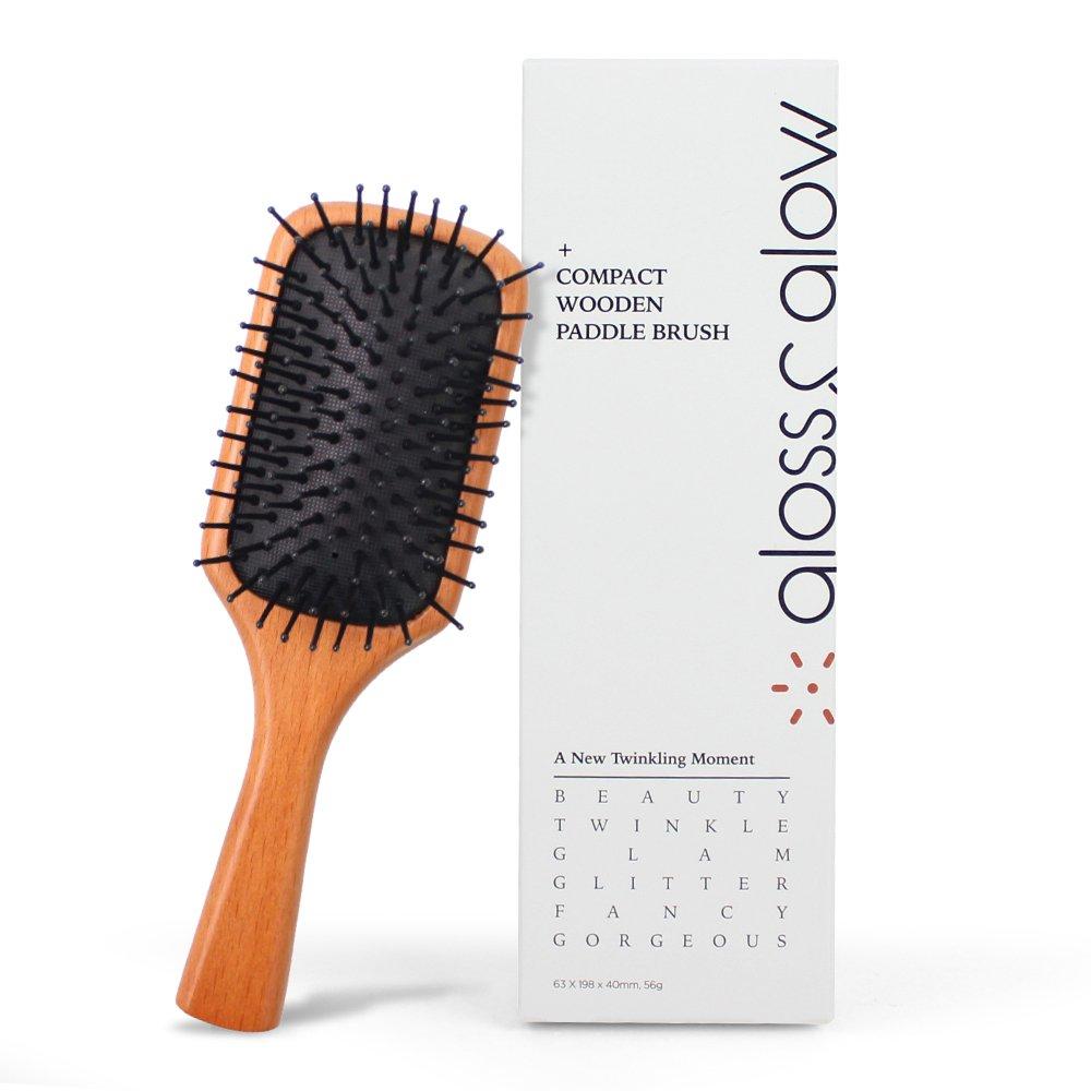 

Gloss&Glow Compact Wooden Paddle Brush