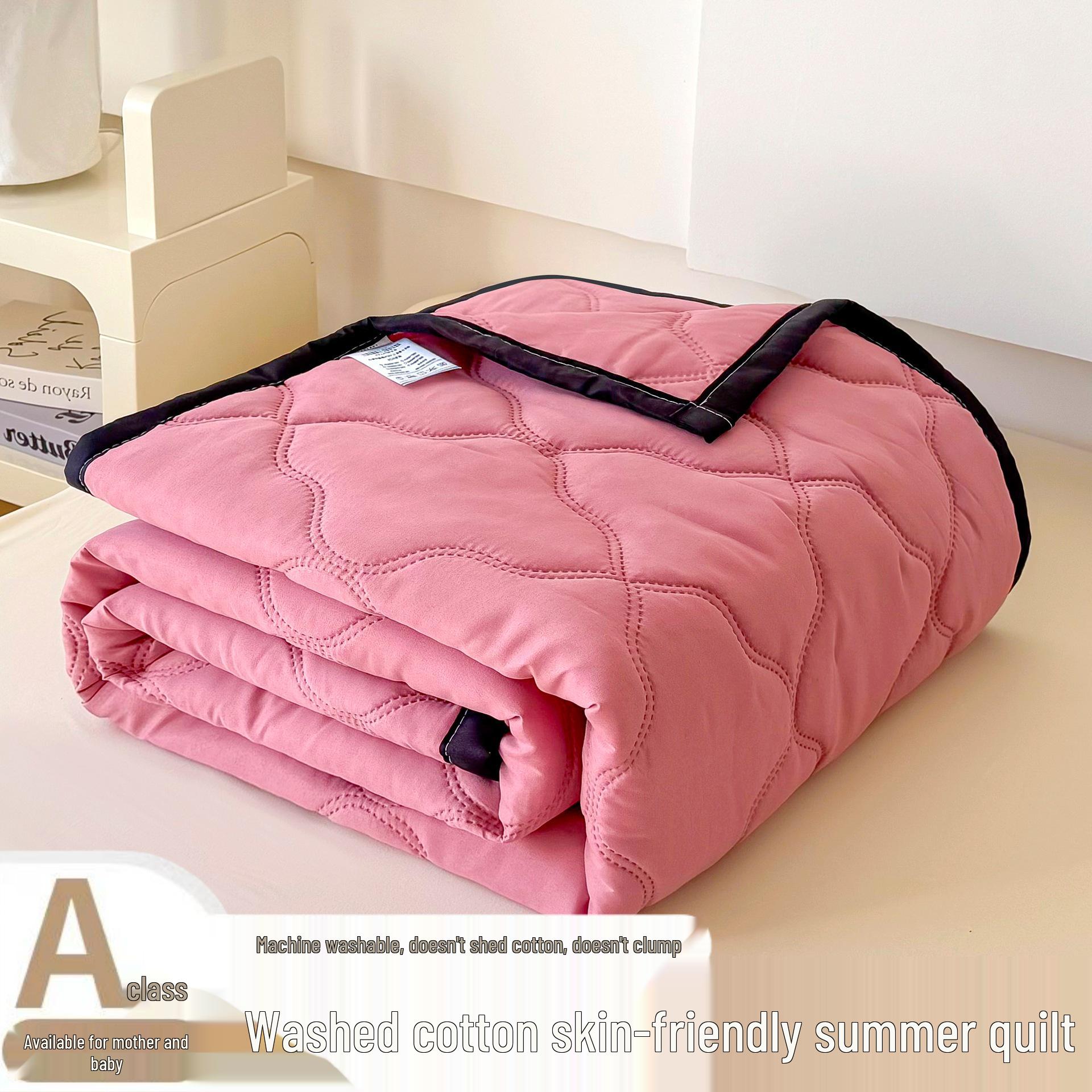 

Летнее одеяло с кондиционером: Стиранный хлопок в клетку, Односпальный/Двуспальный размер для детей и студентов 100x150 cm