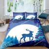 Feliz Navidad Funda de Edredón Queen King Size Árbol de Navidad Funda Nórdica Juego de Cama Árbol de Pino Adorno Navideño Juego de Funda de Edredón