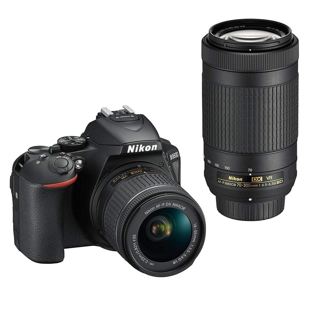 Nikon Цифровий дзеркальний фотоапарат D5600 Комплект з подвійним зумом Чорний D5600WZBK