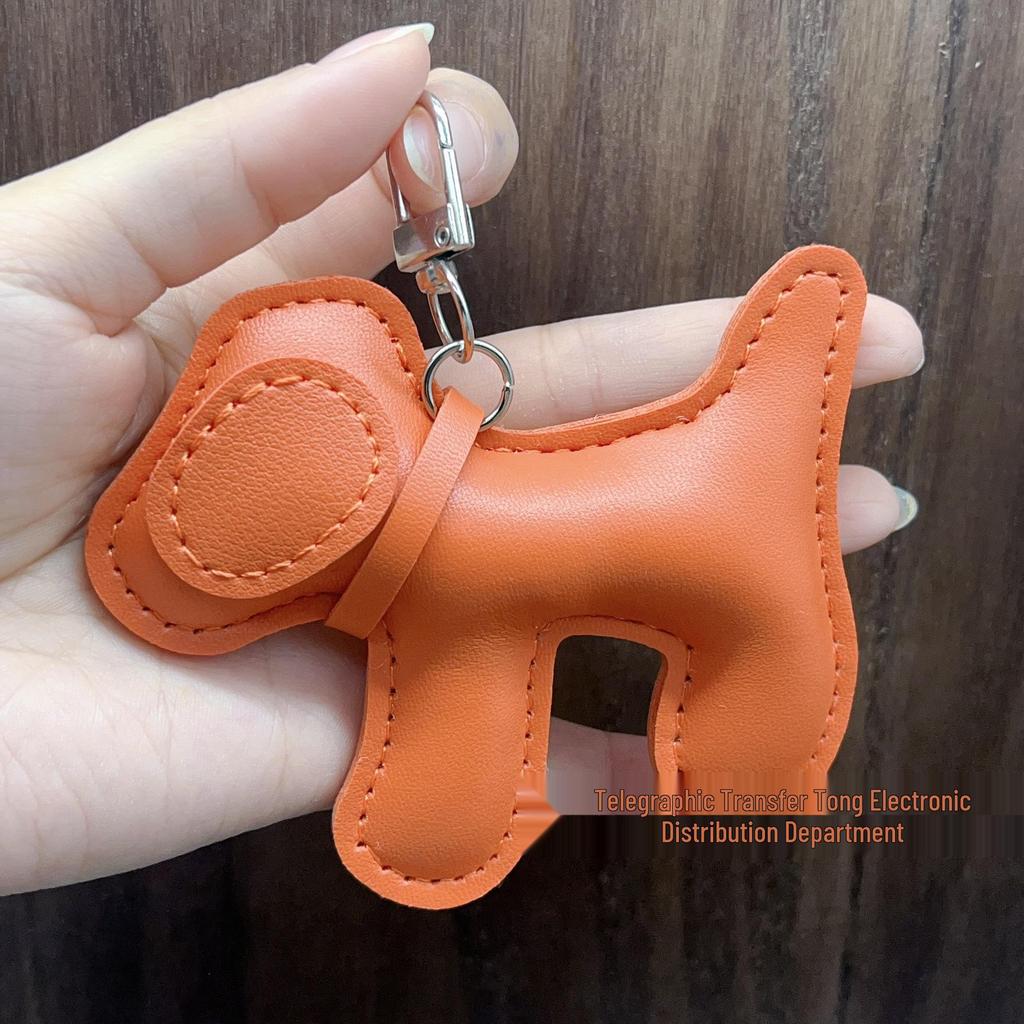 Trendy Brand Year of the Horse Genuine Leather Keychain Pendant - High-End Little Horse Charm for Bags & Clothing Accessories