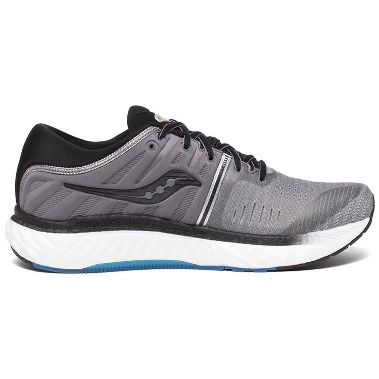 SAUCONY Hurricane 22 Estabilidad Cómodo Malla Amortiguación Antideslizante Soporte Ligero Caña Baja Zapatillas de Correr Hombre zapatilla Gris Negro S20544-25