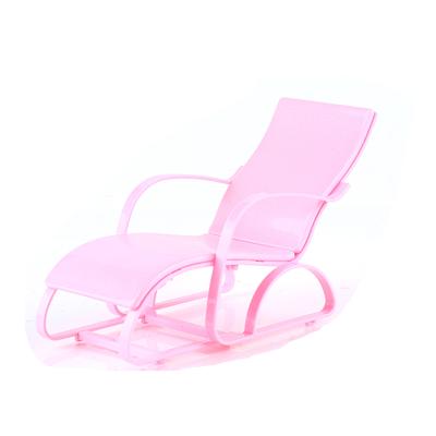 1Pc 1:6 Dollhouse Furniture Swim Foldable Deckchair Accessories Pink Beach Chair