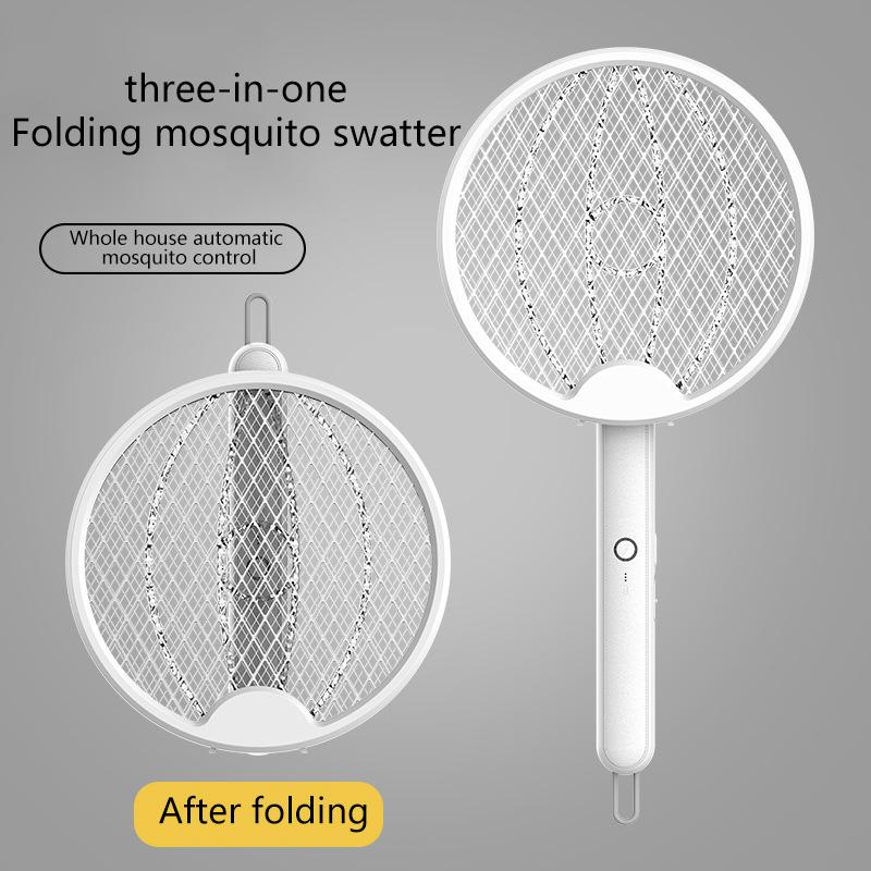 1 Set Mosquito Zapper Foldable Bug Zapper Racket Mosquito Rechargeable For Indoor Outdoor Electric Fly Swatter Racket