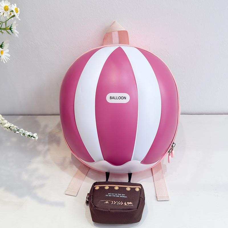 Мультяшный рюкзак для детей с воздушным шаром из ткани Оксфорд Ева Легкий Расширяемый Для школьного образования розовый