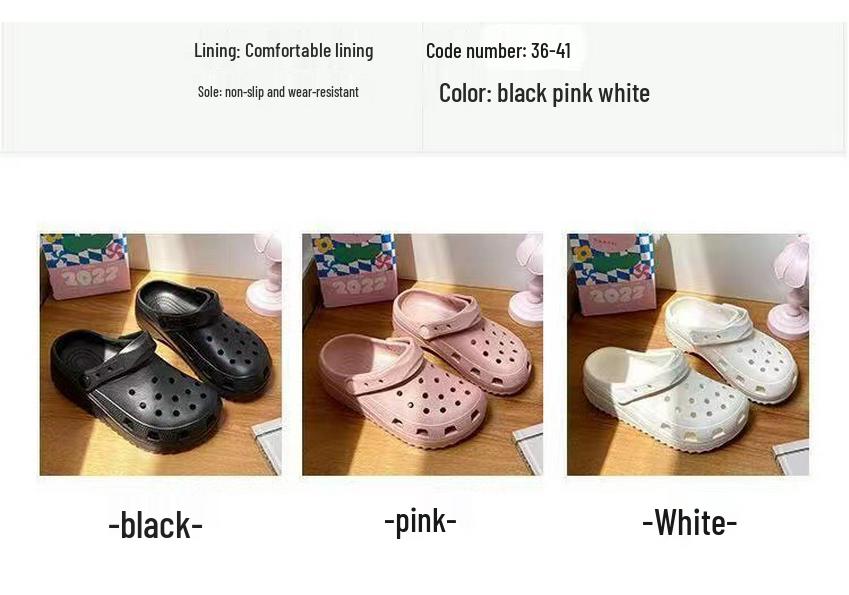 Women's Thick-Soled Garden Clogs - Comfortable EVA DIY Holey Shoes