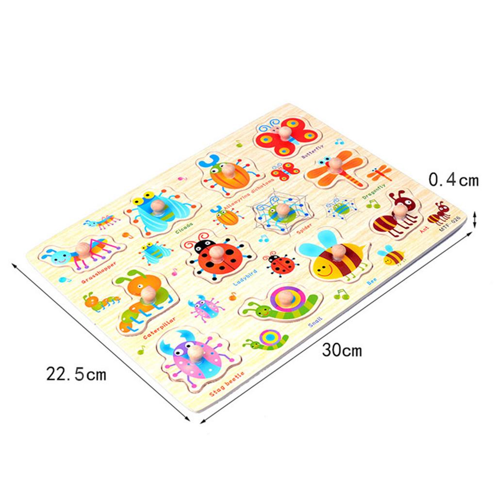 Handheld Board Puzzle Blocks, Children's Shape Matching Panels, Puzzle Wooden Toys