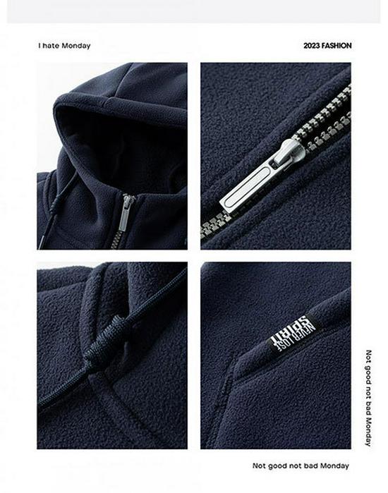 Youth Unisex Fleece Hooded Cardigan Pullover for Sport & Casual Wear - Spring/Autumn