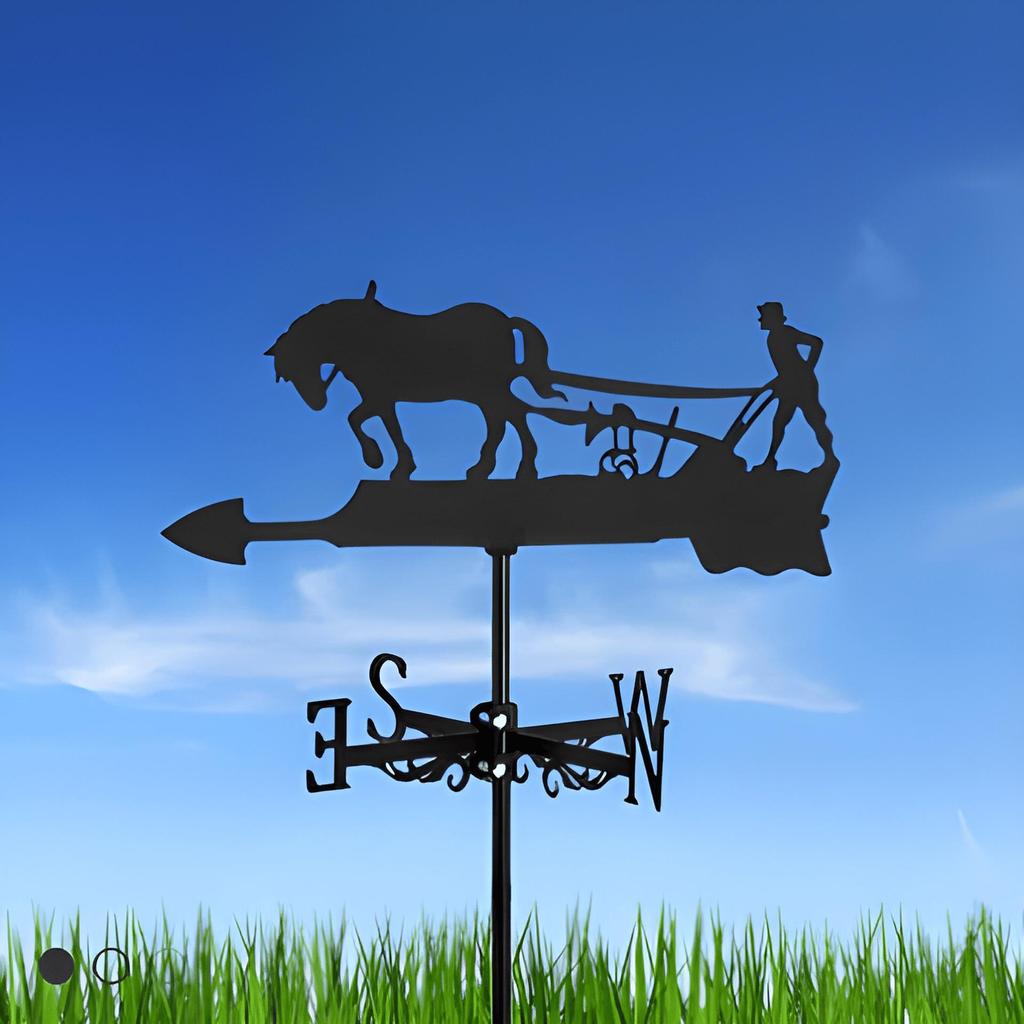 Decorative Iron Weather Vane - Outdoor Metal Roof Ornament