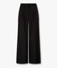 Bobeu Back Lettering One-Pleat Wide Pants_Black 7156230003
