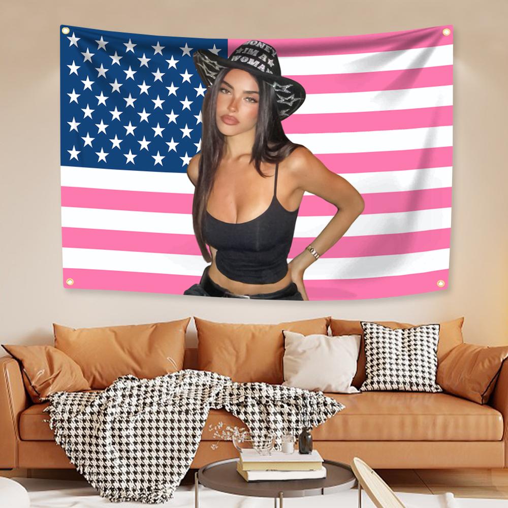 Madisons Tapestry Beers Pink American Flags Pop Singer Art Wall Hanging Decor Banners Room Aesthetic Teen Home Tapestry