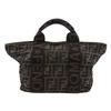 Zucca Handbag Brown Nylon Canvas Women Used