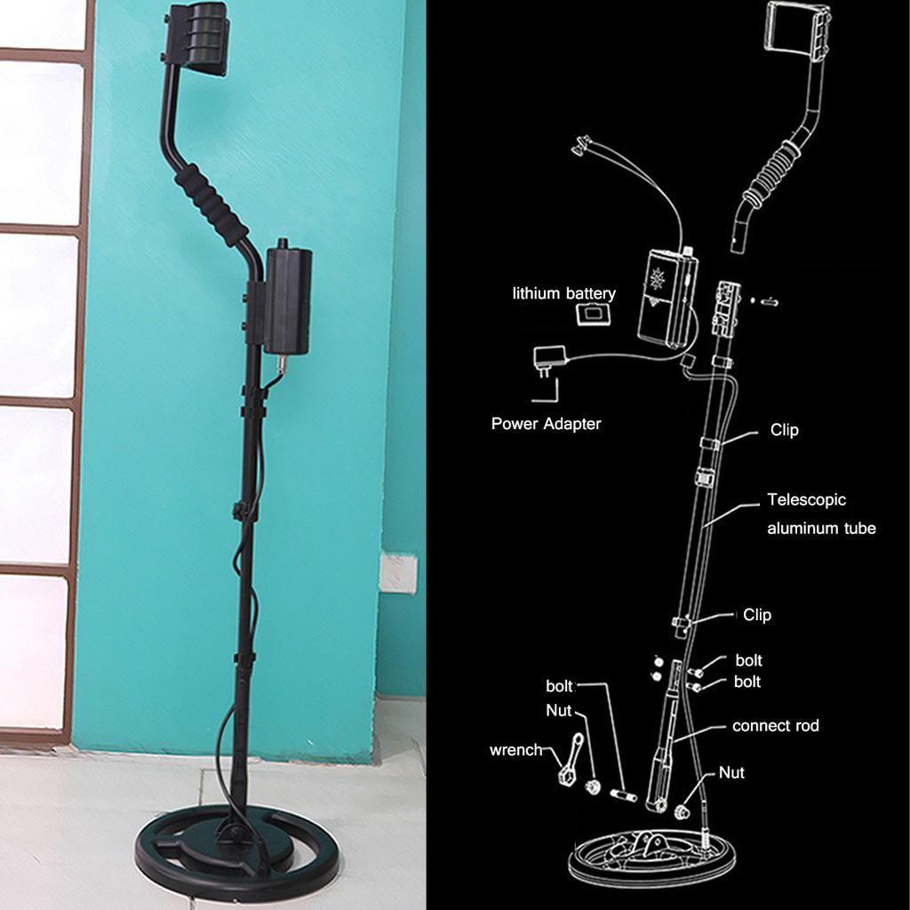 DC 5V Professional Metal Detector Waterproof Metal Detector Underground Search Depth Sensitive Search Gold Digger Treasure Hunter AR944M 3.0KG 1.5m