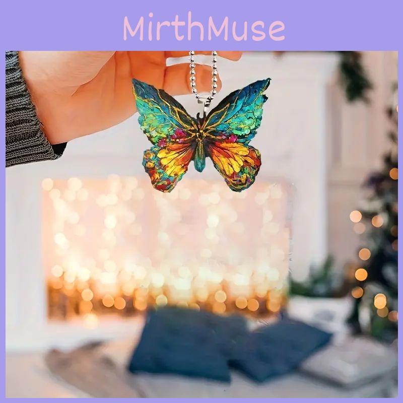 Butterfly Series Car Interior Decor Accessories Christmas Tree Ornament In Acrylic