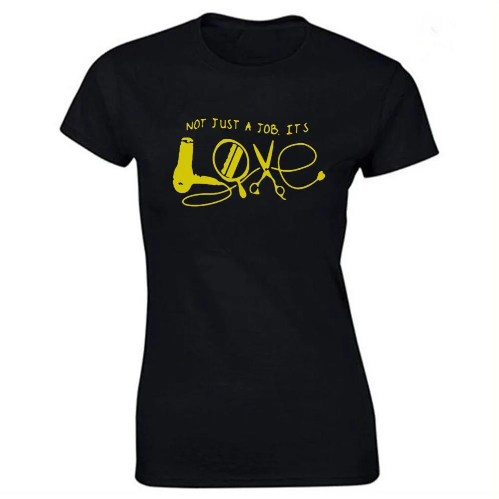 Hairdressing Hearbeat Barber Print Cotton Casual  Tshirt Women Funny T Shirt for Lady Streetwear Regular Top Tee