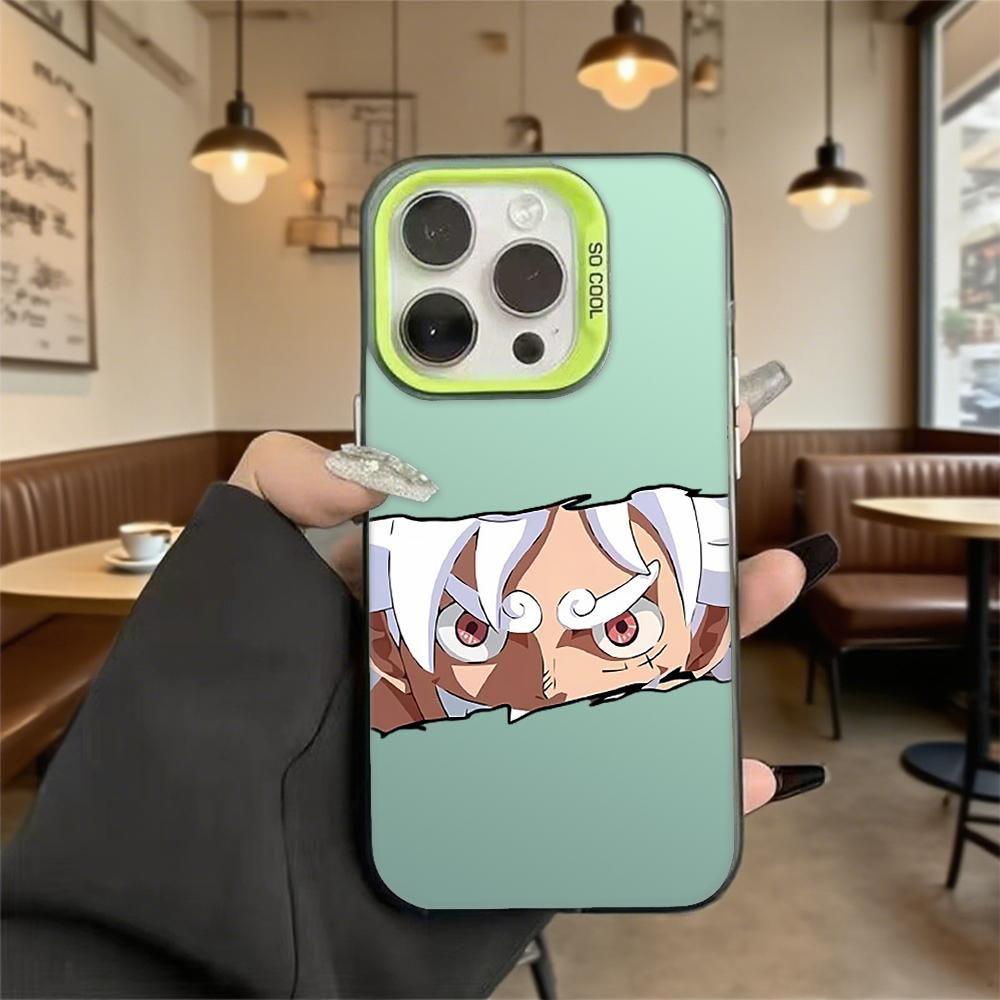 Anime White Hair and Red Eyes Hard Phone Case for Iphone 16 15 14 13 12 11 Pro Max Mini Shockproof Anti-Scratch Protective Cover