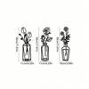 3 Pieces Metal Flower Wall Art, Iron Vase Wall Sculpture for Home Decor, Modern Minimalist Design, Rustproof for Kitchen Living Room Bathroom Study