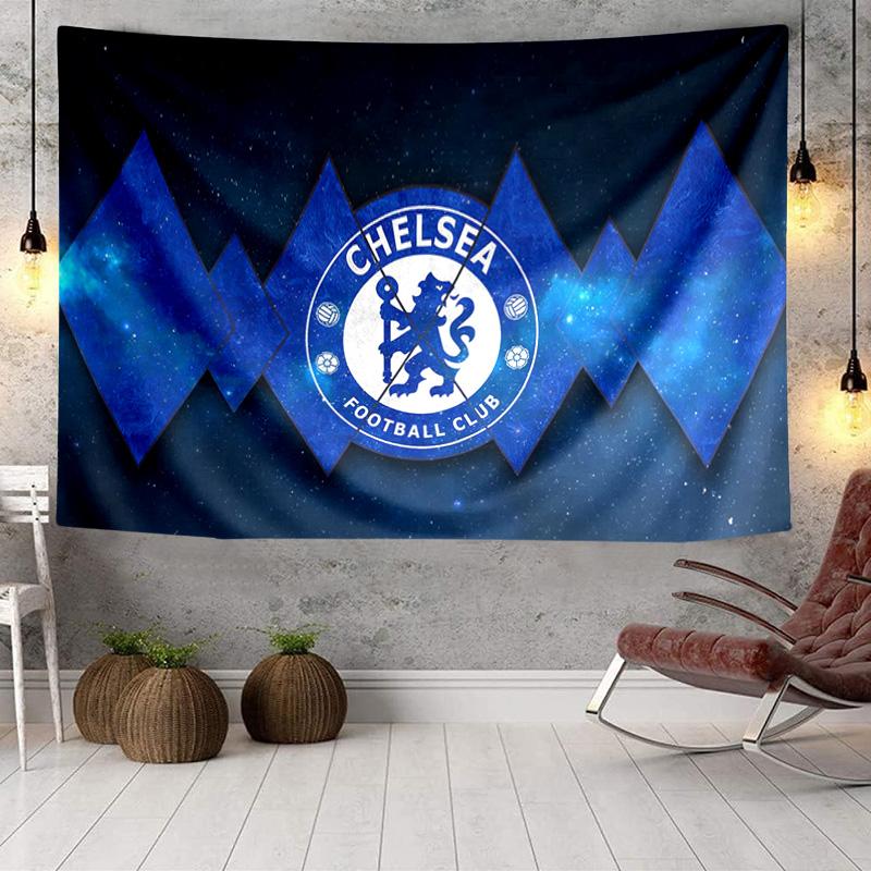 Blue Chelsea Football Club Logo Tapestry, Unique Design Tapestry, Wall Decor for Bedroom,Livingroom, Playroom,Heartwarming Fan Holiday Gifts