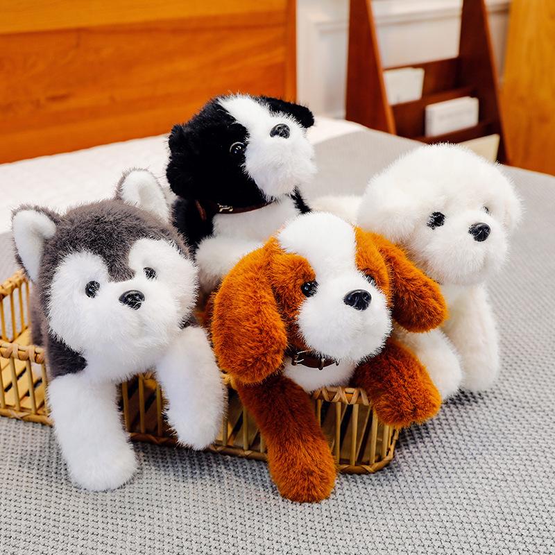 New Cute Simulated Husky Doll Sleeping with Soft and Cute Dog Pillow Comforting Doll Girl and Child Gift
