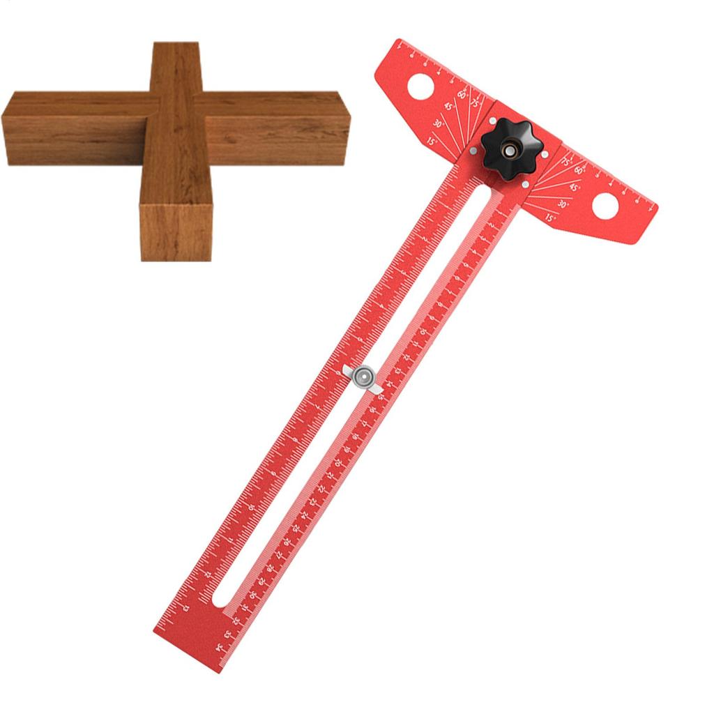 Woodworking Ruler Aluminum Alloy Sliding T-angle Square T-Angle Square For Construction Drafting Painting Sewing Hardware