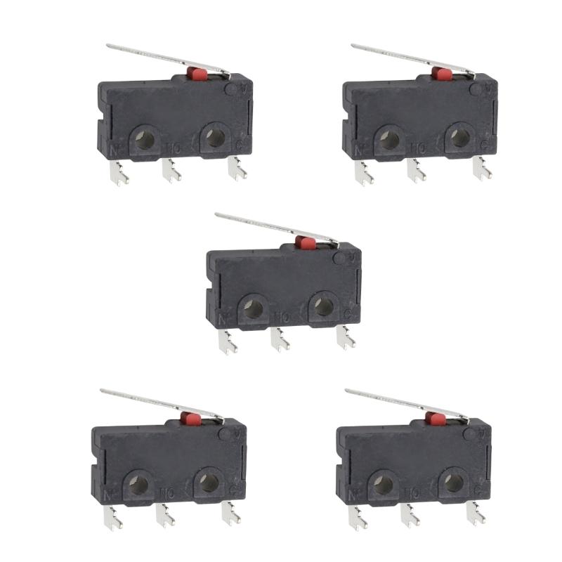 Limit Control Microswitch Assembly, KW11 KW12 Contact Button Unit with Black Housing and 5A 125V 250V Rating Body